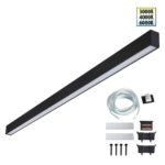 359605 OVER NT25 000 черный Светильник линейный светодиод. с переключ. цв. температуры IP20 LED 40W 220-240V 3000К4000К6000К FATTO