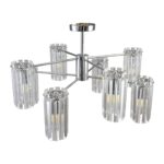 8348/8C CLASSI хром/прозрачный, металл/хрусталь Люстра подвесная E14 8*40W 220V FAVLA — изображение 4