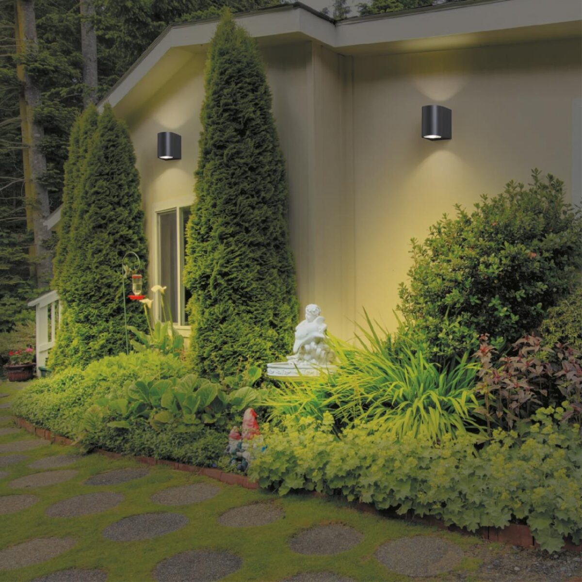 358294 STREET NT19 395 черный Ландшафтный светильник IP65 LED 4000K 4W+4W 220V OPAL — изображение 2