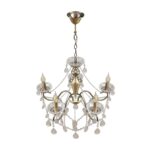 8346/5 CLASSI бронза/прозрачный, металл/хрусталь Люстра потолочная E14 5*40W 220V LUINA — изображение 4