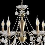 8346/5 CLASSI бронза/прозрачный, металл/хрусталь Люстра потолочная E14 5*40W 220V LUINA — изображение 6