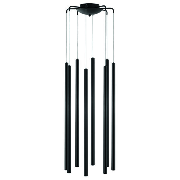 L8T747337 Люстра TUBO LED 40W 2400LM 25G ЧЕРНЫЙ 3000K (574737+747337 (8шт)