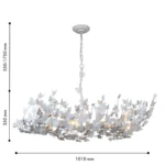 4736-12P, подвесная люстра, L1000xW350xH550/1750, 12xE14x40W, excluded — изображение 2