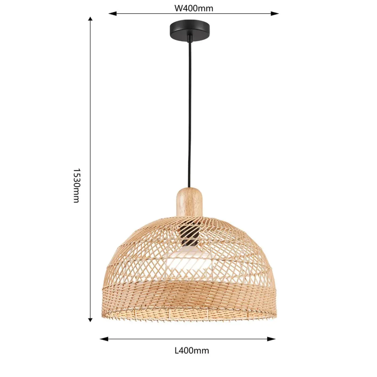 4460-1P, подвес, D400xH480/1530, 1xE27x60W, excluded — изображение 3