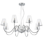 758084 Люстра подв. DIAFANO 8х40W G9 ХРОМ/ПРОЗРАЧНЫЙ