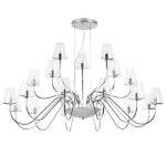 758214 Люстра подв. DIAFANO 21х40W G9 ХРОМ/ПРОЗРАЧНЫЙ