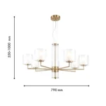 4086-7P, подвесная люстра, D790xH550/1000, 7xE14x40W, excluded — изображение 3