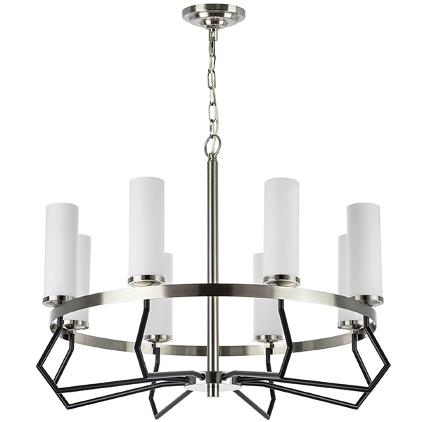 723085 Люстра FLUME 8х40W E14 ЧЕРНЫЙ МАТОВЫЙ/НИКЕЛЬ 723085 Люстра FLUME 8х40W E14 ЧЕРНЫЙ МАТОВЫЙ/НИКЕЛЬ — изображение 1