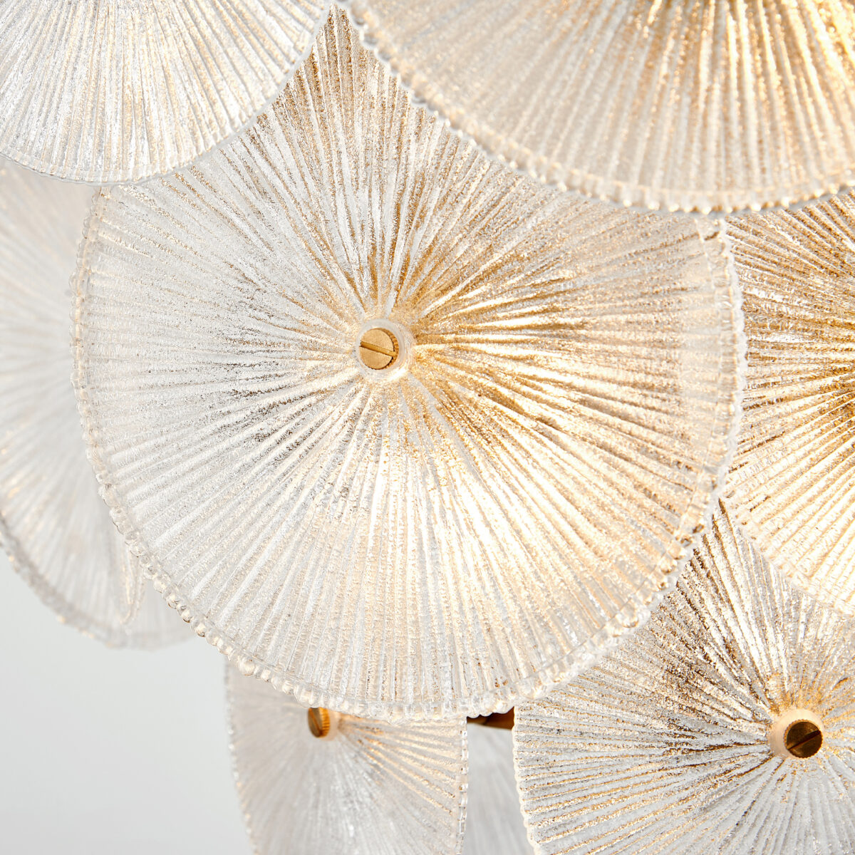 799083 Люстра RETRO 8х8W (led) E14 ЛАТУНЬ/ПРОЗРАЧНЫ — изображение 4