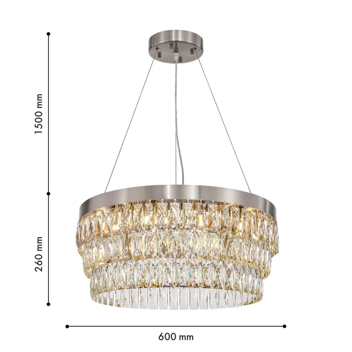 4715-12P, Подвесная люстра, D600xH260/1760, 12xG9x40W, excluded — изображение 3