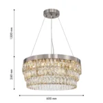 4715-12P, Подвесная люстра, D600xH260/1760, 12xG9x40W, excluded — изображение 3