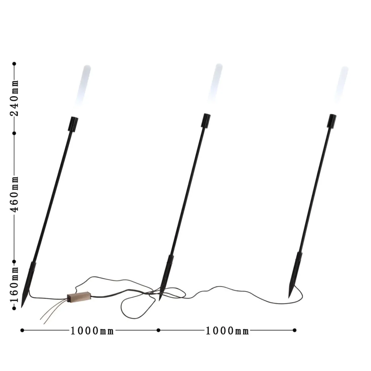 4048-3T, уличный светильник, D25xH860, 3xLEDx2W, 210LM, 3000K, IP55, included — изображение 3