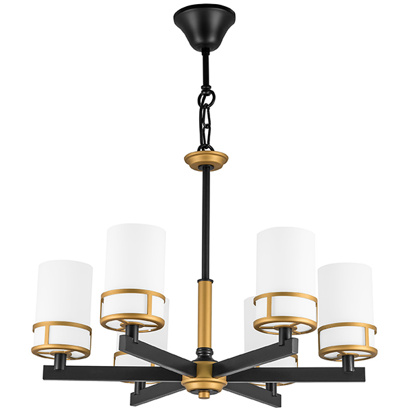 731067 Люстра CERO 6х40W E14 ЧЕРНЫЙ/ЗОЛОТО/БЕЛЫЙ 731067 Люстра CERO 6х40W E14 ЧЕРНЫЙ/ЗОЛОТО/БЕЛЫЙ — изображение 1