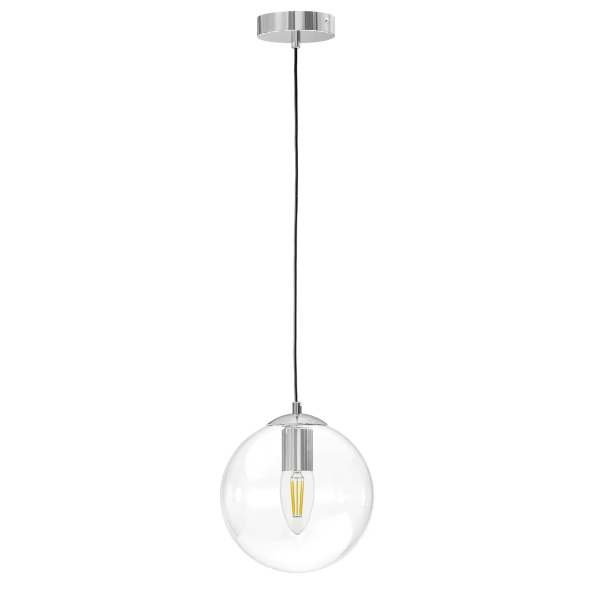 801004 Люстра SFERETTA E27 1х6W (led) E27 ХРОМ/ПРОЗРАЧНЫЙ — изображение 1