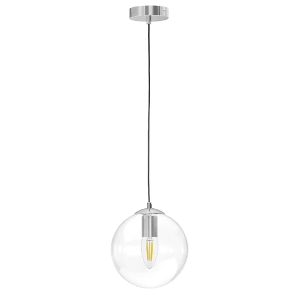 801004 Люстра SFERETTA E27 1х6W (led) E27 ХРОМ/ПРОЗРАЧНЫЙ