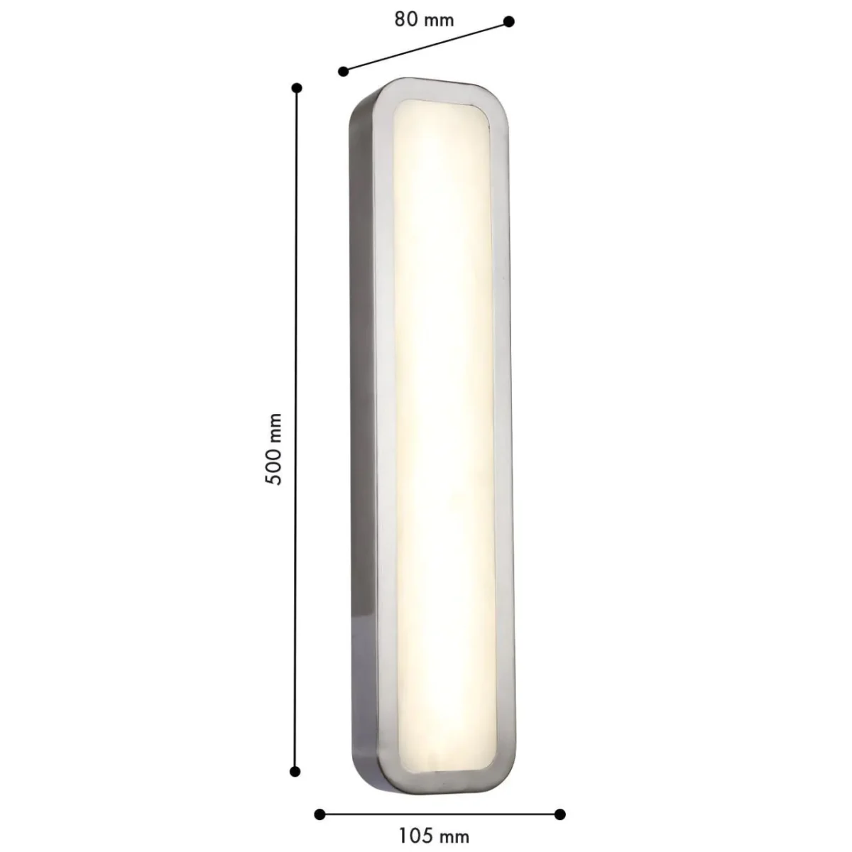 4726-1W, настенный светильник, D80xW105xH500, LEDx24W, 1920LM, 3000K, IP44, included — изображение 2