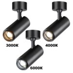 359222 OVER NT23 372 черный Светильник накладной с перекл. цв. температуры, мощности IP20 LED 3000К4000К6000К 5W/9W/13W 220V NAIL — изображение 3