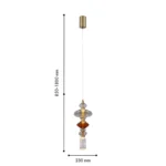 4237-1P, подвес, D230xH850/1800, LEDx12W, 1560LM, 4000K, included — изображение 2