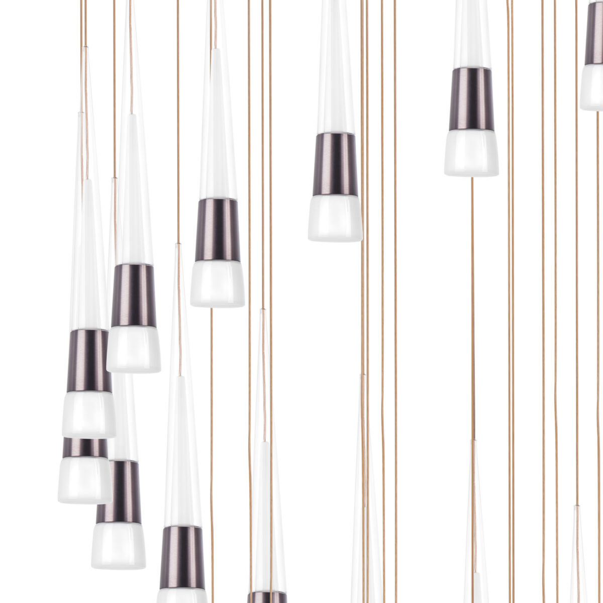 757361 Люстра CONE LED 180W 9000LM КОФЕЙНЫЙ/БЕЛЫЙ/ПРОЗРАЧНЫЙ 3000K — изображение 4