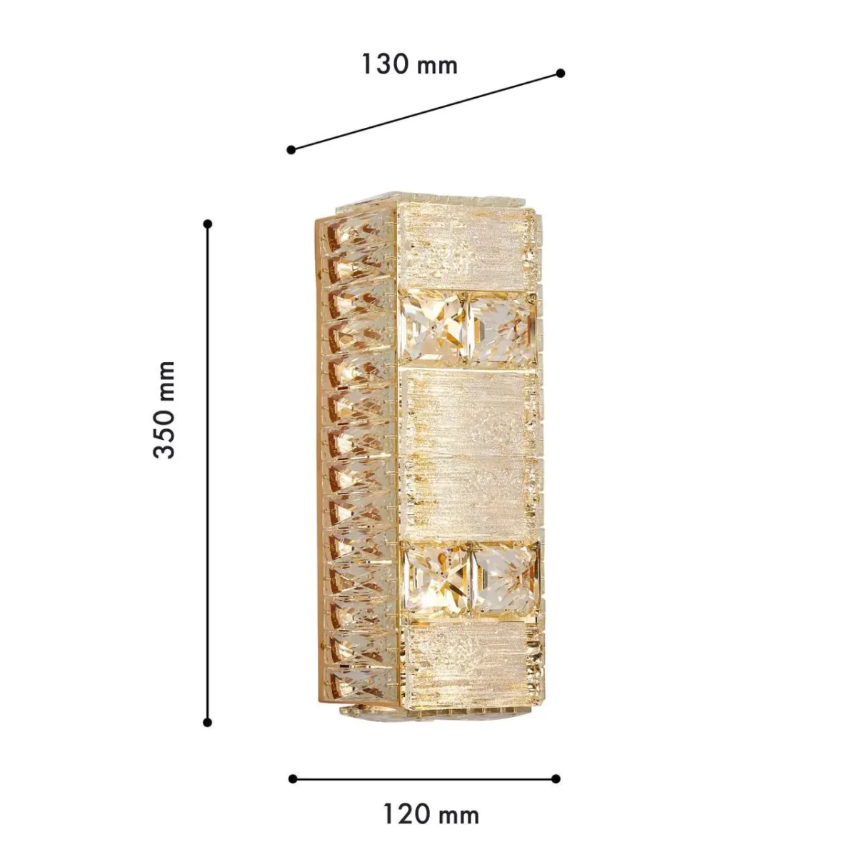 4204-1W, настенный светильник, D130xW120xH350, 2xLEDx5W, 1000LM, 3000K, included — изображение 3