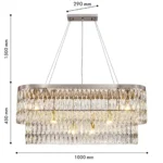 4715-12U, Подвесная люстра, L1000xW290xH450/1950, 12xG9x40W, excluded — изображение 3