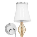 806610 Бра ESCICA 1х40W E14 БЕЛЫЙ/КОНЬЯК/ХРОМ — изображение 3