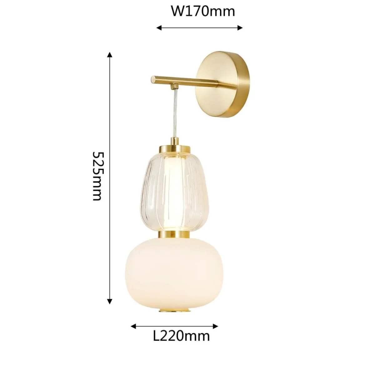 4057-1W, настенный светильник, D220xW170xH375/525, LEDx19W, 1255LM, 3000K, included — изображение 3