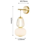 4057-1W, настенный светильник, D220xW170xH375/525, LEDx19W, 1255LM, 3000K, included — изображение 3