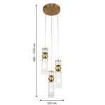 4737-3P, подвес, D220xH680/1500, 3xE14x40W, excluded — изображение 3