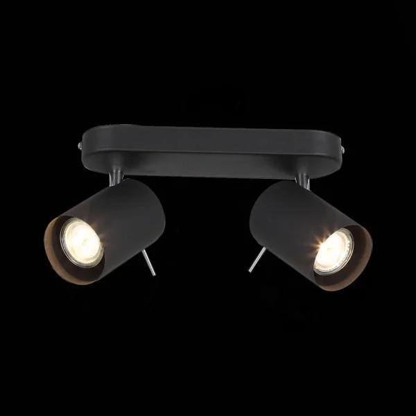 SL597.401.02 Спот ST-Luce Черный, Хром/Черный GU10 LED 2*3W Потолочные светильники
