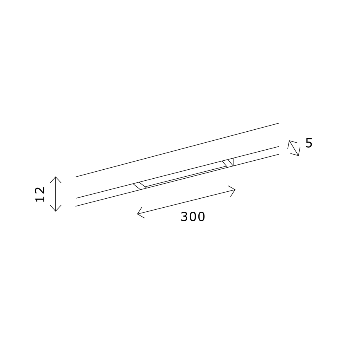 ST667.436.05 Магнитный трековый светильник Черный LED 1*5W 3000K 360Lm Ra>80 100 IP20 L300xW5xH12 24 SUPER5 — изображение 4