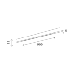 ST667.436.15 Магнитный трековый светильник Черный LED 1*15W 3000K 1 060Lm Ra>80 100 IP20 L900xW5xH12 SUPER5 — изображение 2