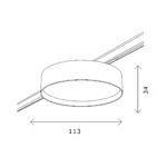 ST670.436.12 Магнитный трековый светильник Черный LED 1*12W 3000K 500Lm Ra>80 100° IP20 D113xH34 24V SUPER5 — изображение 4