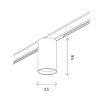 ST671.436.05 Магнитный трековый светильник Черный LED 1*5W 3000K 340Lm Ra>90 36° IP20 D35xH58 24V SUPER5 — изображение 7