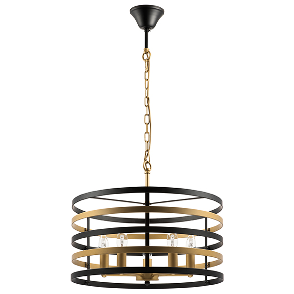 735050 Люстра EPSILON 5х40W E14 ЧЕРНЫЙ/ЗОЛОТО