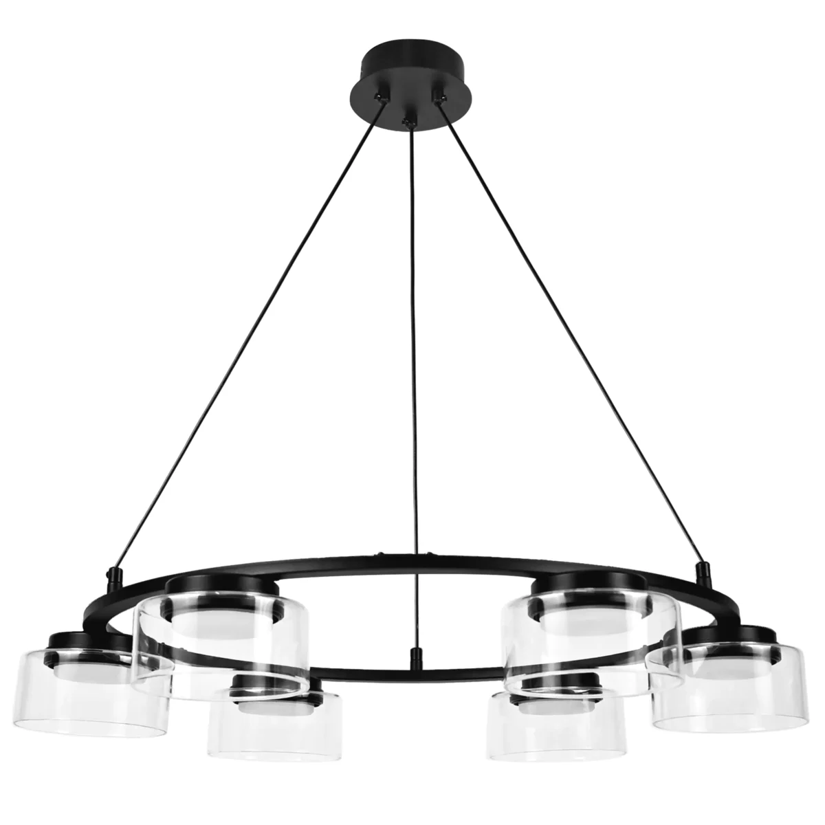 740167 Люстра FICO II 6х12W GX53 ЧЕРНЫЙ/ПРОЗРАЧНЫЙ — изображение 1