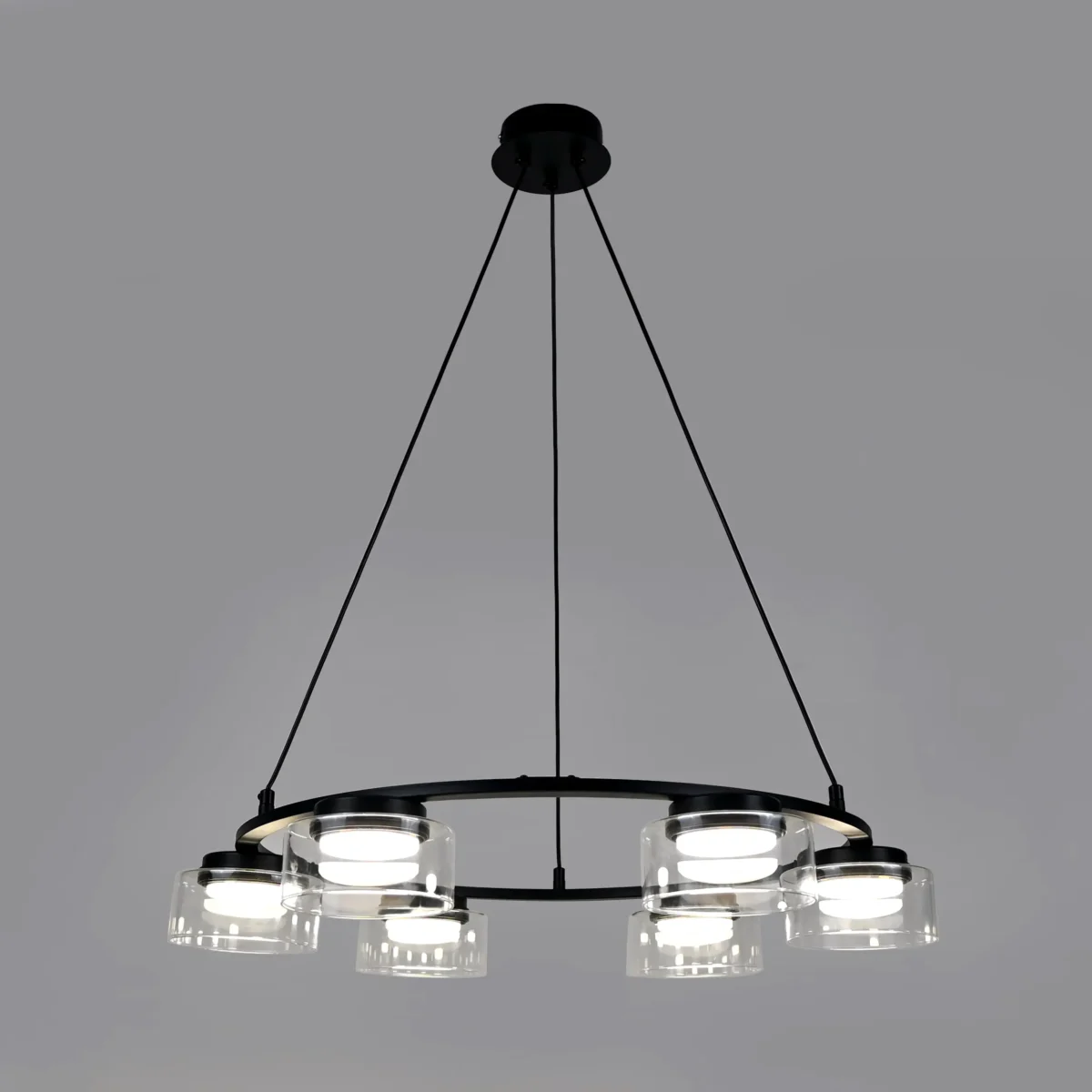 740167 Люстра FICO II 6х12W GX53 ЧЕРНЫЙ/ПРОЗРАЧНЫЙ — изображение 8