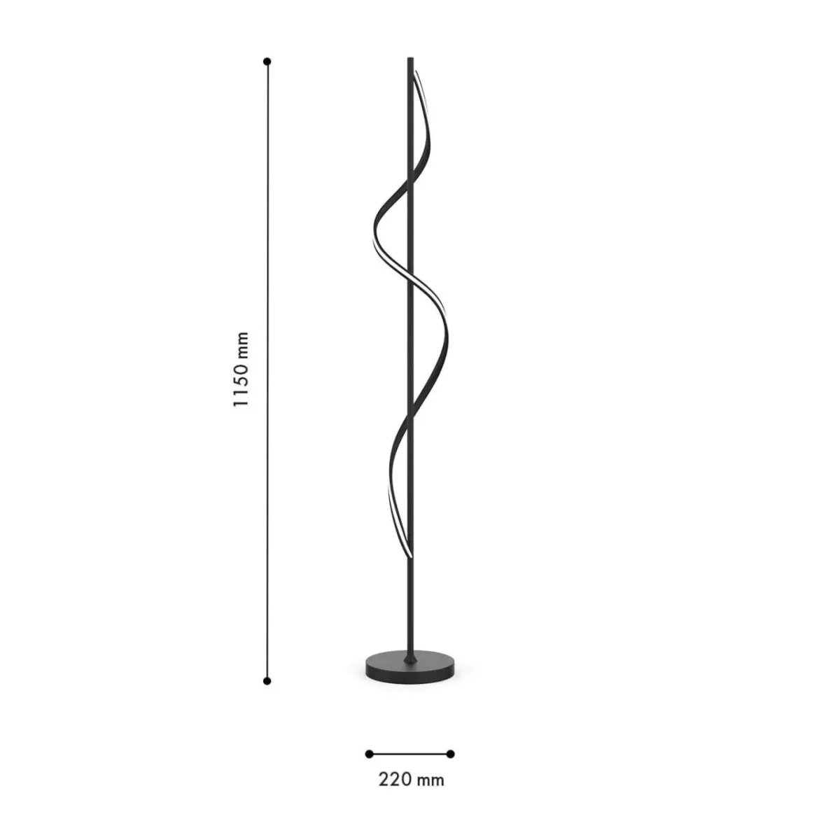 4180-1F, напольный светильник, D220xH1500, LEDx20W, 1740LM, 4000K, included — изображение 2