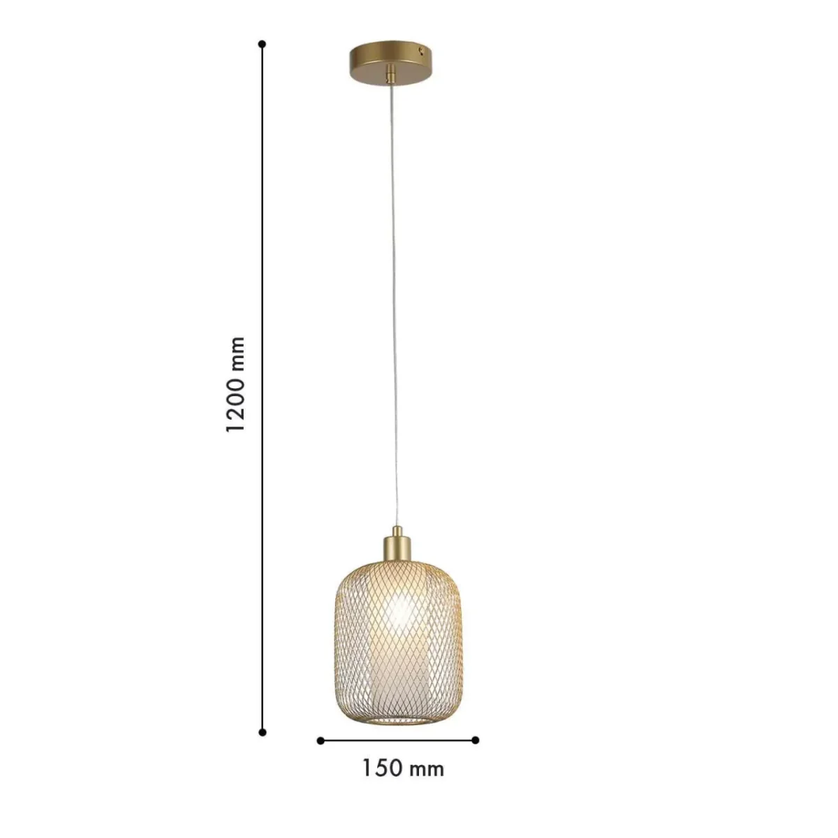 4603-1P, подвес, D150xH205/1200, 1xE14x60W, excluded — изображение 3