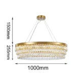 2206-16C, подвесная люстра, L1000xW500xH260/1760, 16xG9x40W, excluded — изображение 3