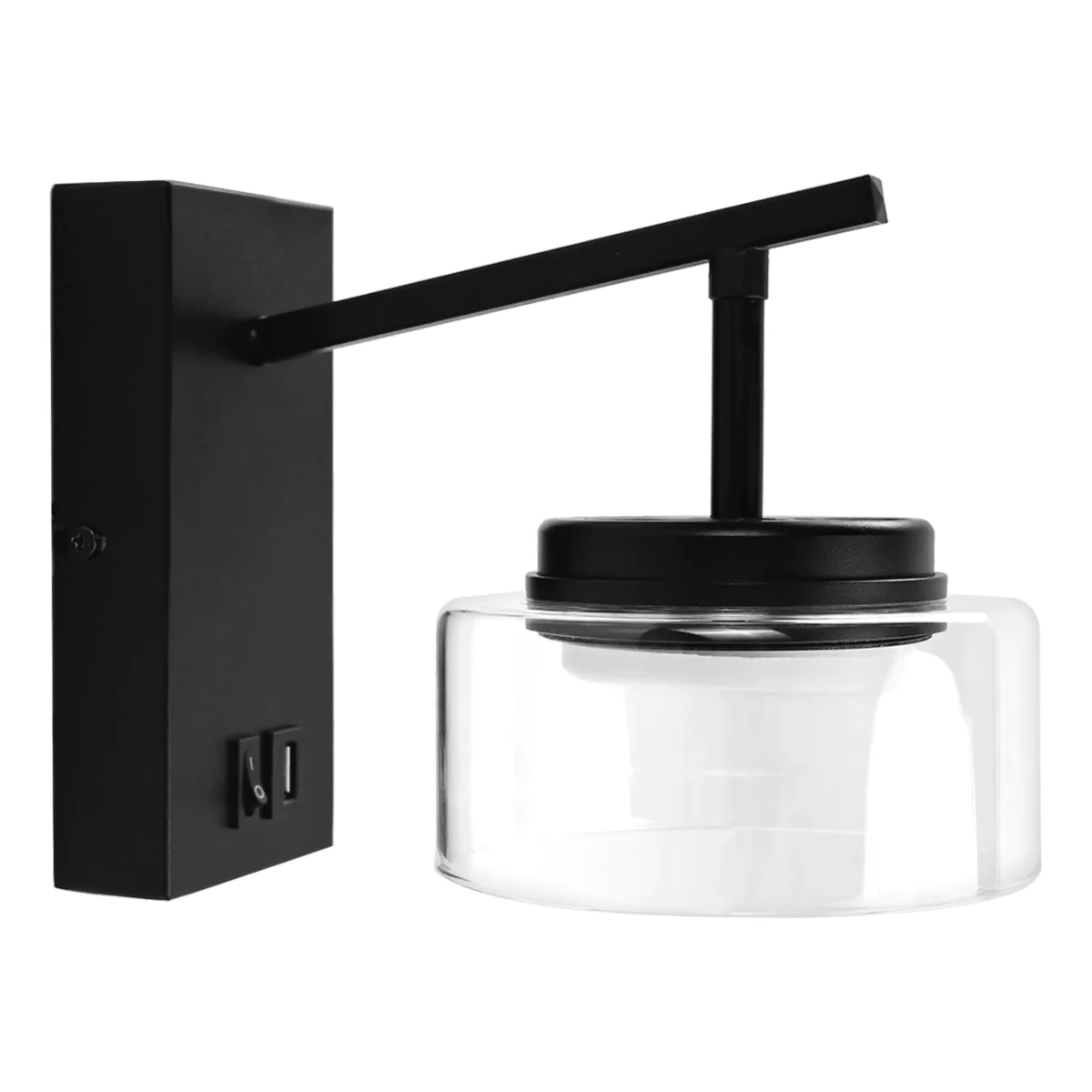 e0119777259e11f080c0c81f66f678af_5ba8af80b3ce11f080c4c81f66f678af 740627 Бра FICO II 1х12W GX53 ЧЕРНЫЙ/ПРОЗРАЧНЫЙ — изображение 1