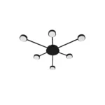 740077 Люстра FICO 3+3х12W GX53 ЧЕРНЫЙ