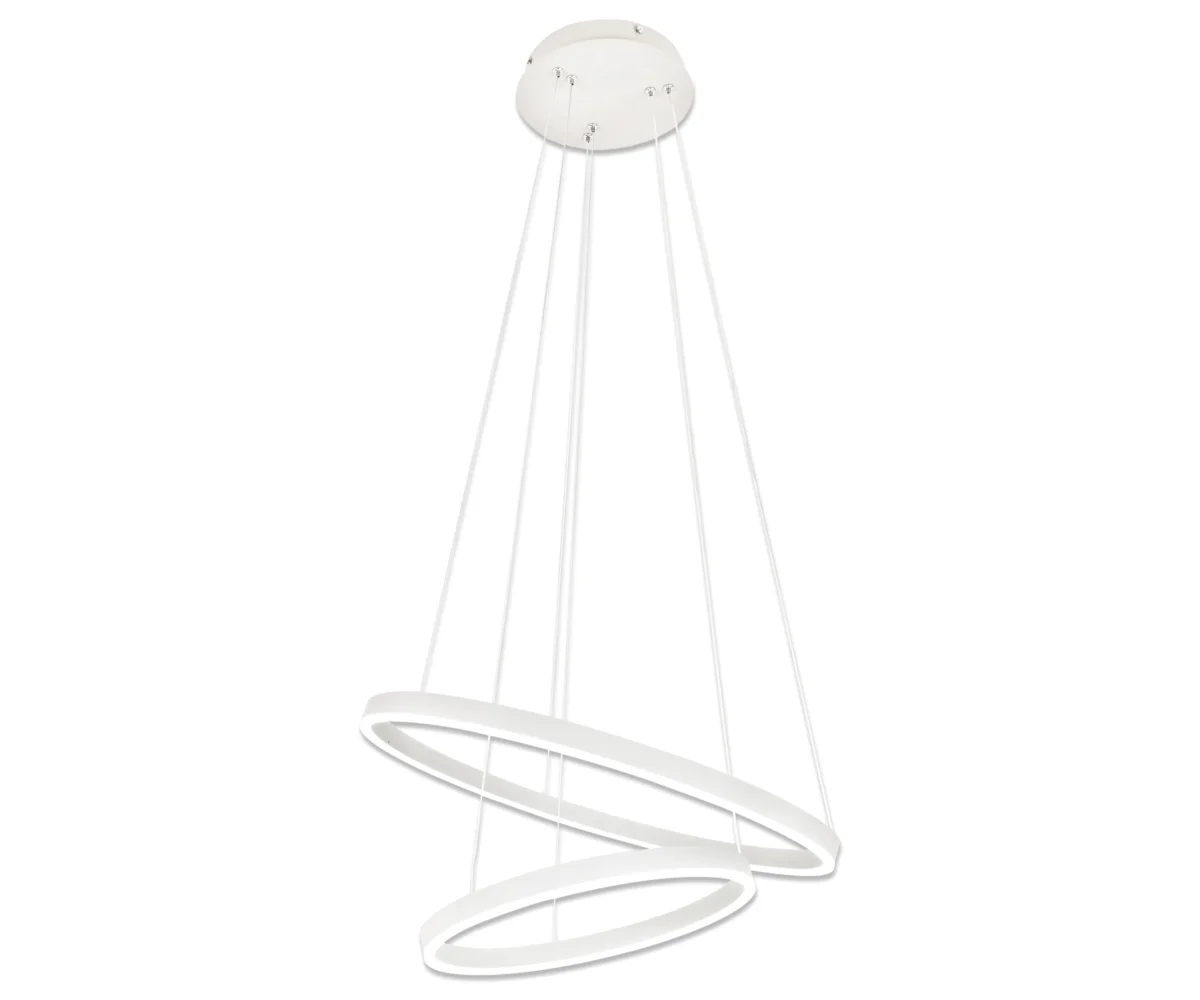 08219,01A(4000K) Люстра димм.Тор белый d60+40 — изображение 1