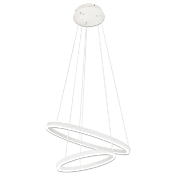 08219,01A(4000K) Люстра димм.Тор белый d60+40