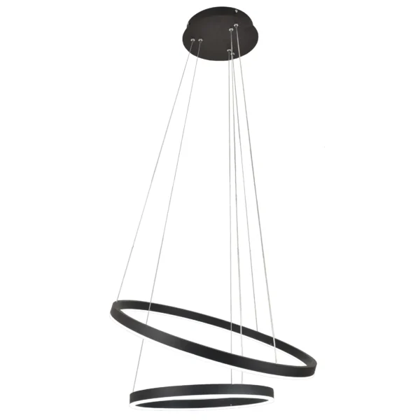 08219,19A(4000K) Люстра димм. Тор черный d60+40