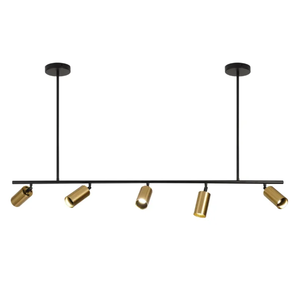 07615-5 Люстра Кайко черный/бронза Gu10 50W