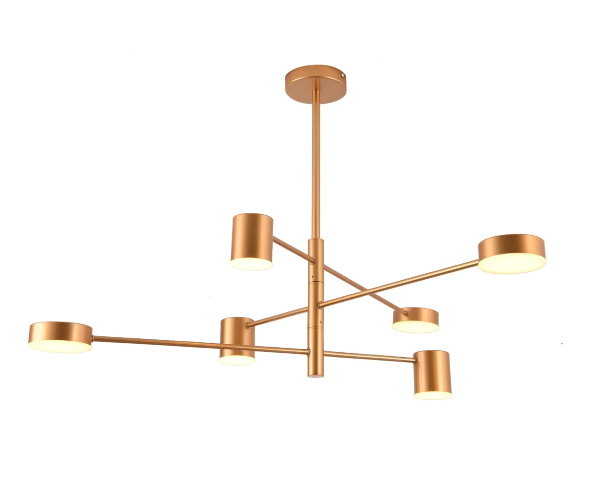 00019006 07650-6,33(3000K) Люстра Мекли мат.золото Led 42W — изображение 1