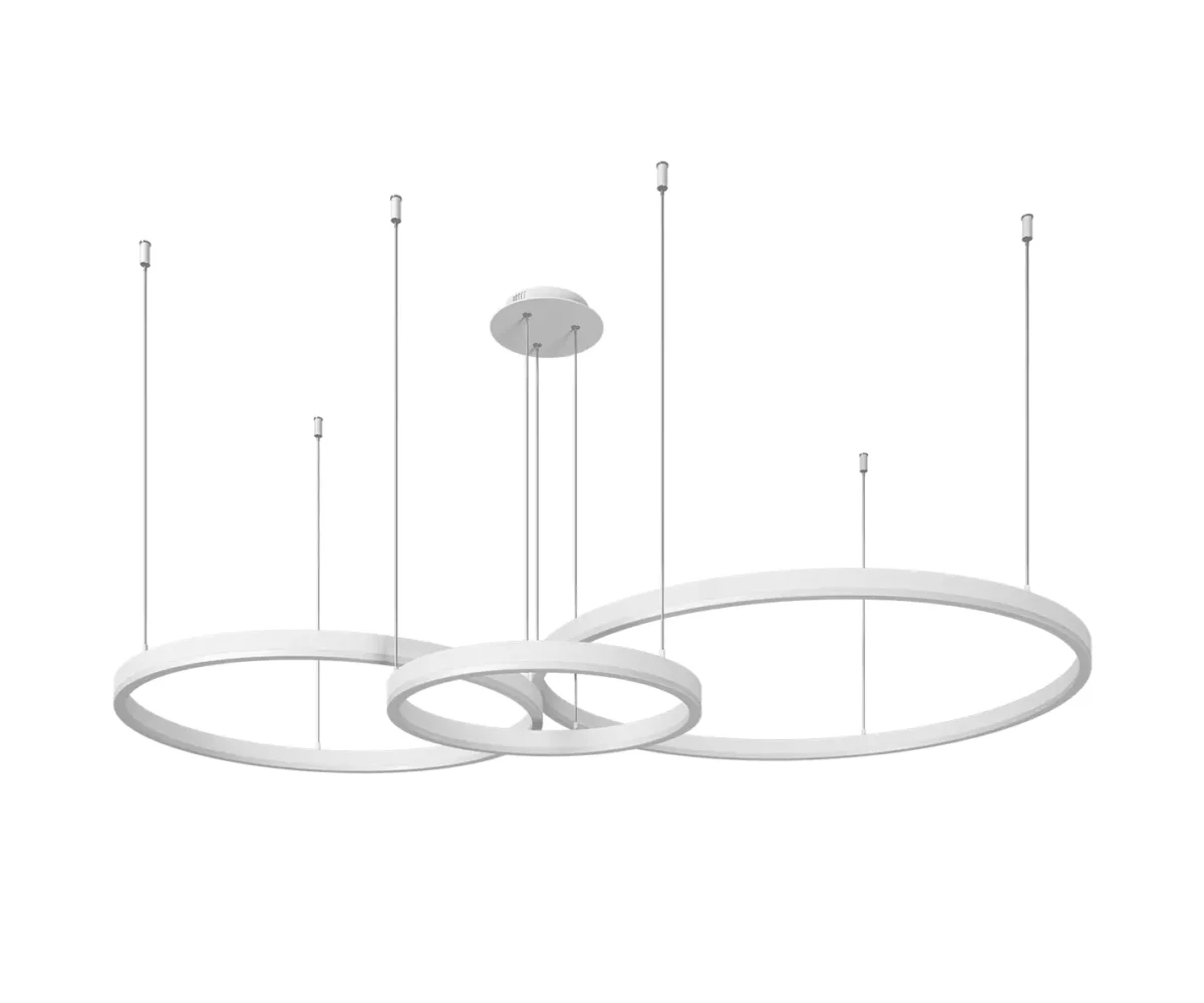 08223,01PA(4000K) Люстра димм.Тор белый d80+60+40 — изображение 1