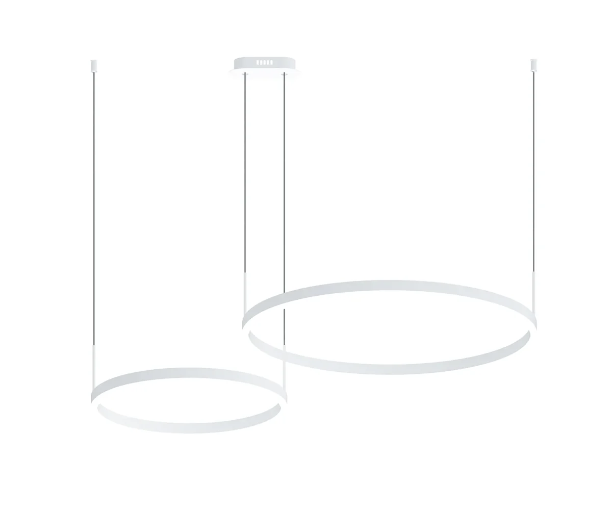 08219,01PA(4000K) Люстра димм.Тор белый d40+60 — изображение 1