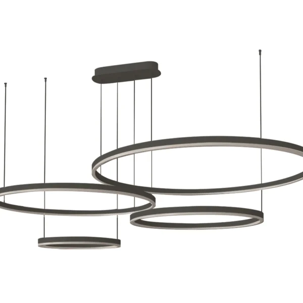 08204,19PA(4000K) Люстра димм. Тор черный Led 174W